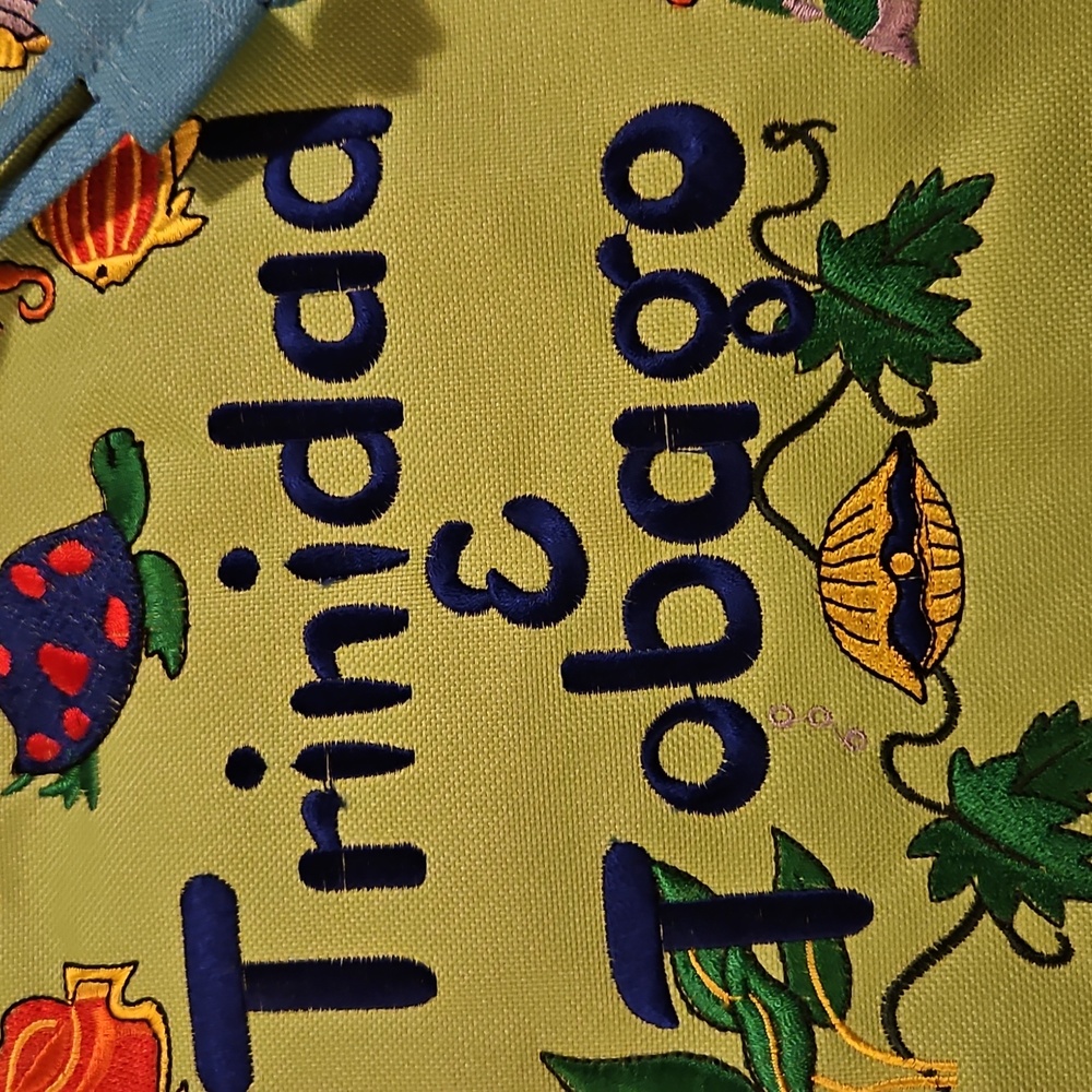 Trinidad & Tobago  Green Drawstring Bag New Fish Tropical Backpack - Picture 2 of 8